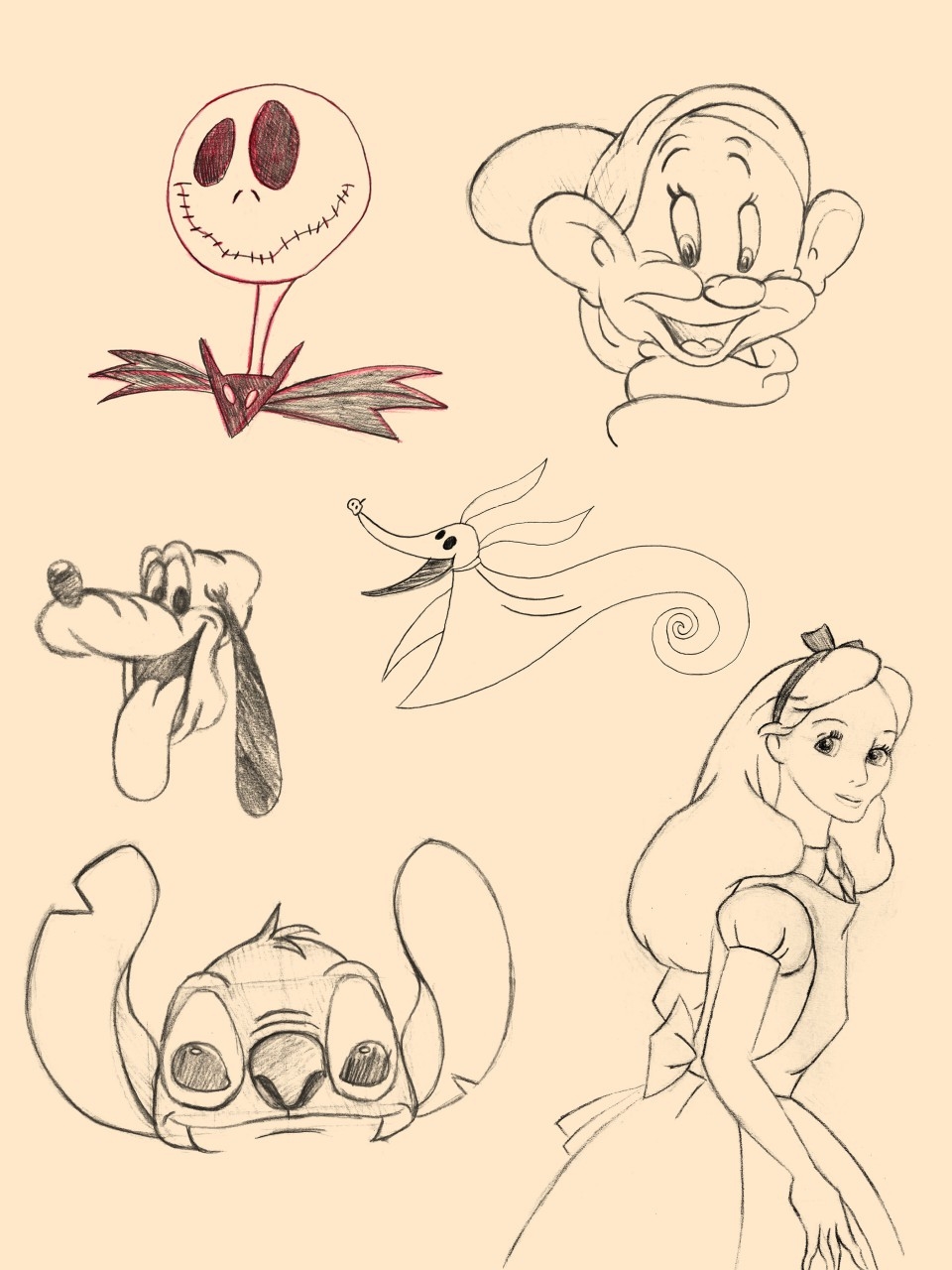 Disney Character Sketches By Foxanime101 Fur Affinity dot Net