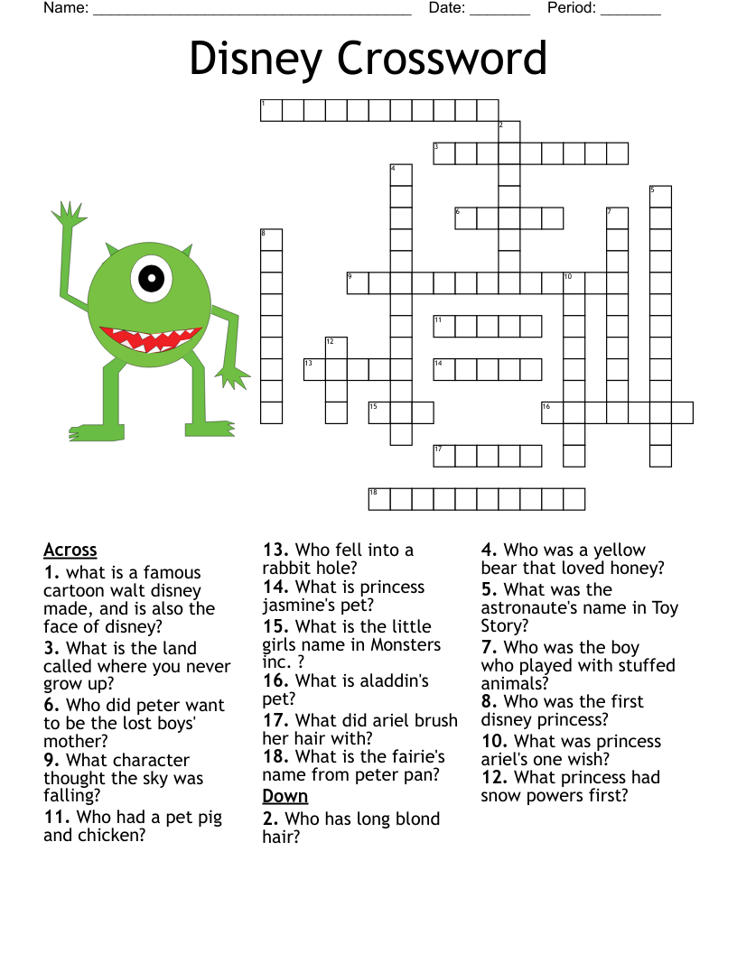 free printable online crossword puzzles