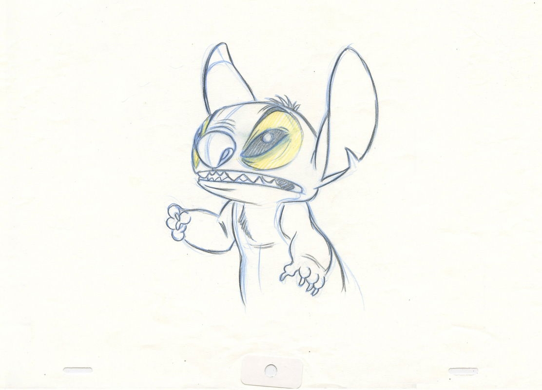 Disney Lilo U0026 Stitch Original Production Drawing Of Stitch In 