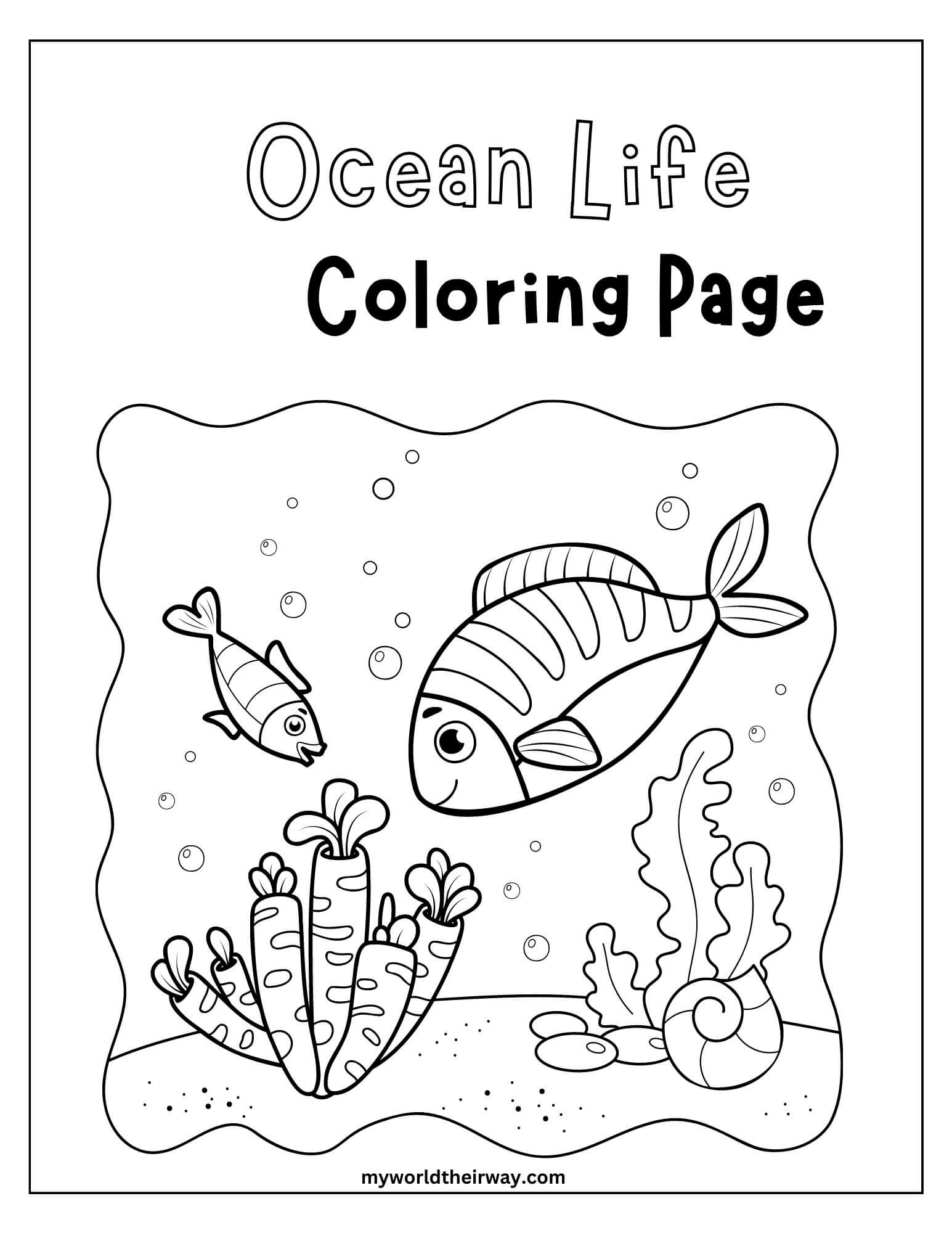 ocean animals coloring pages free