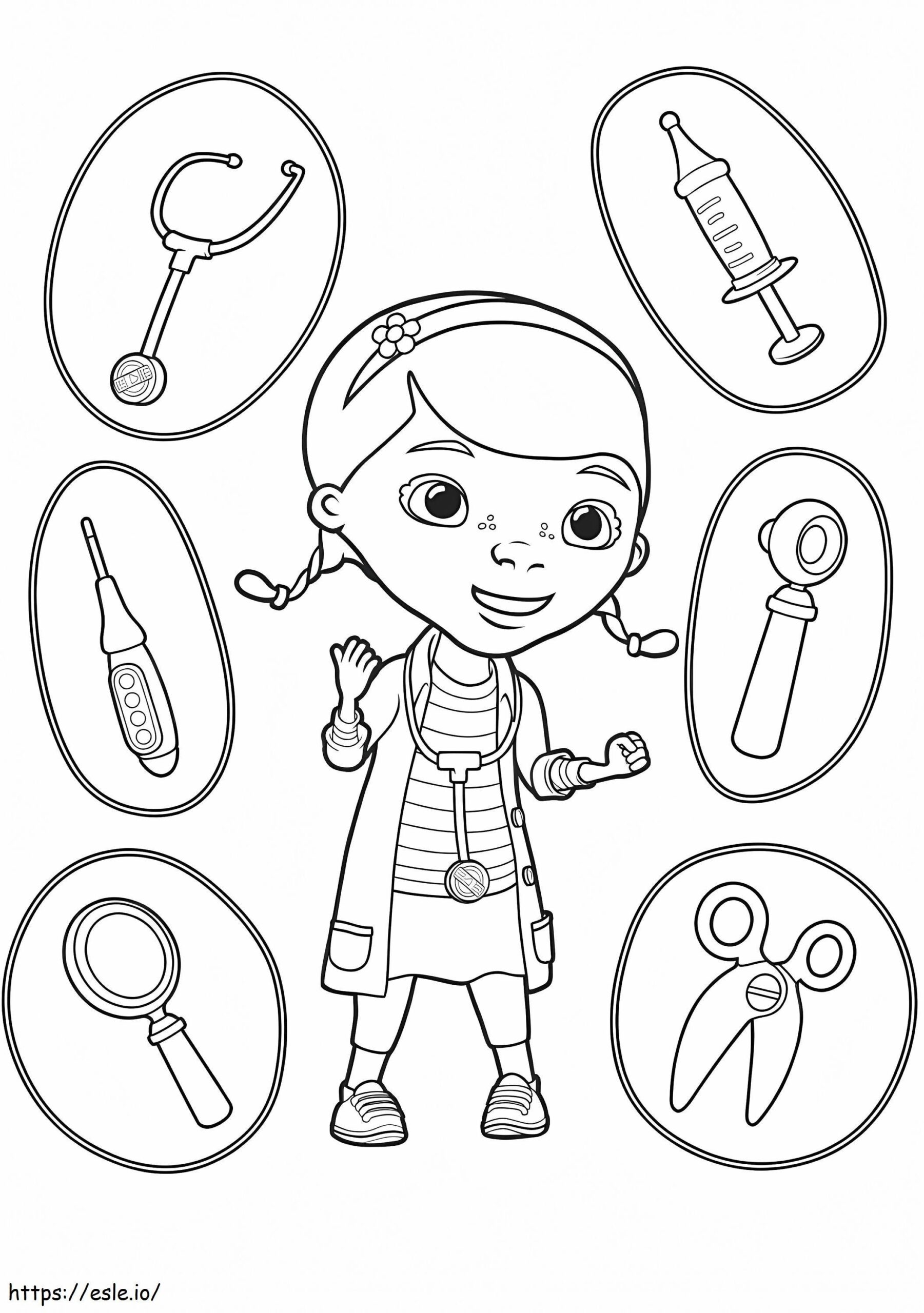 doctor tools coloring sheet