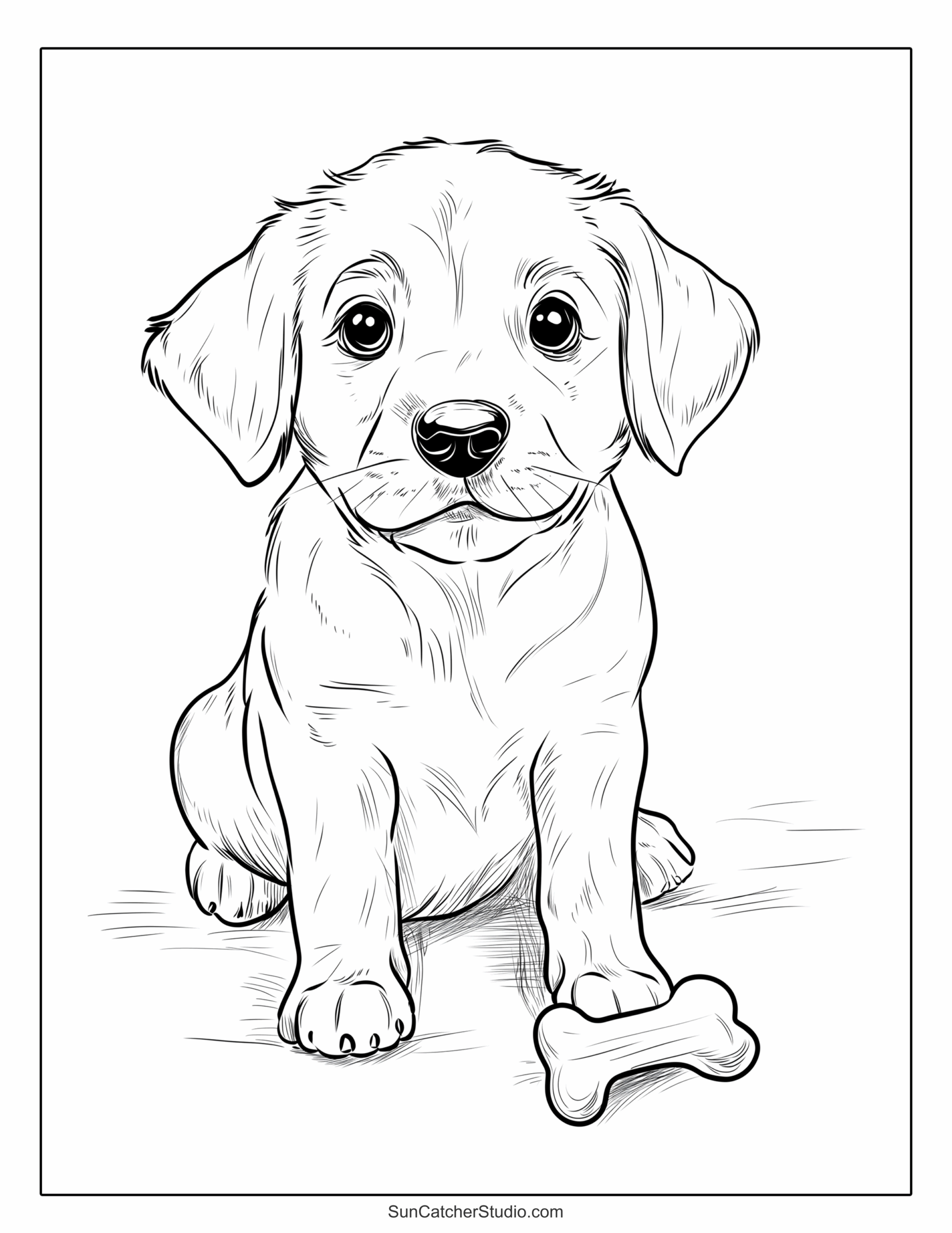 dog picture to color