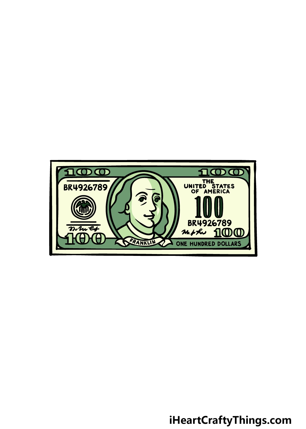 Dollar Bill Drawing How To Draw A Dollar Bill Step By Step