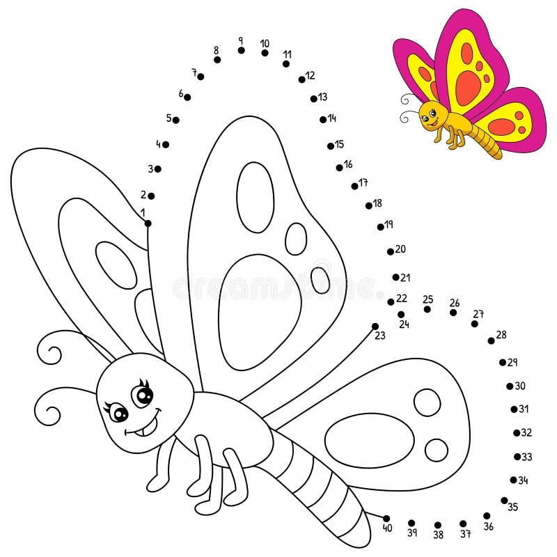connect the dot coloring pages