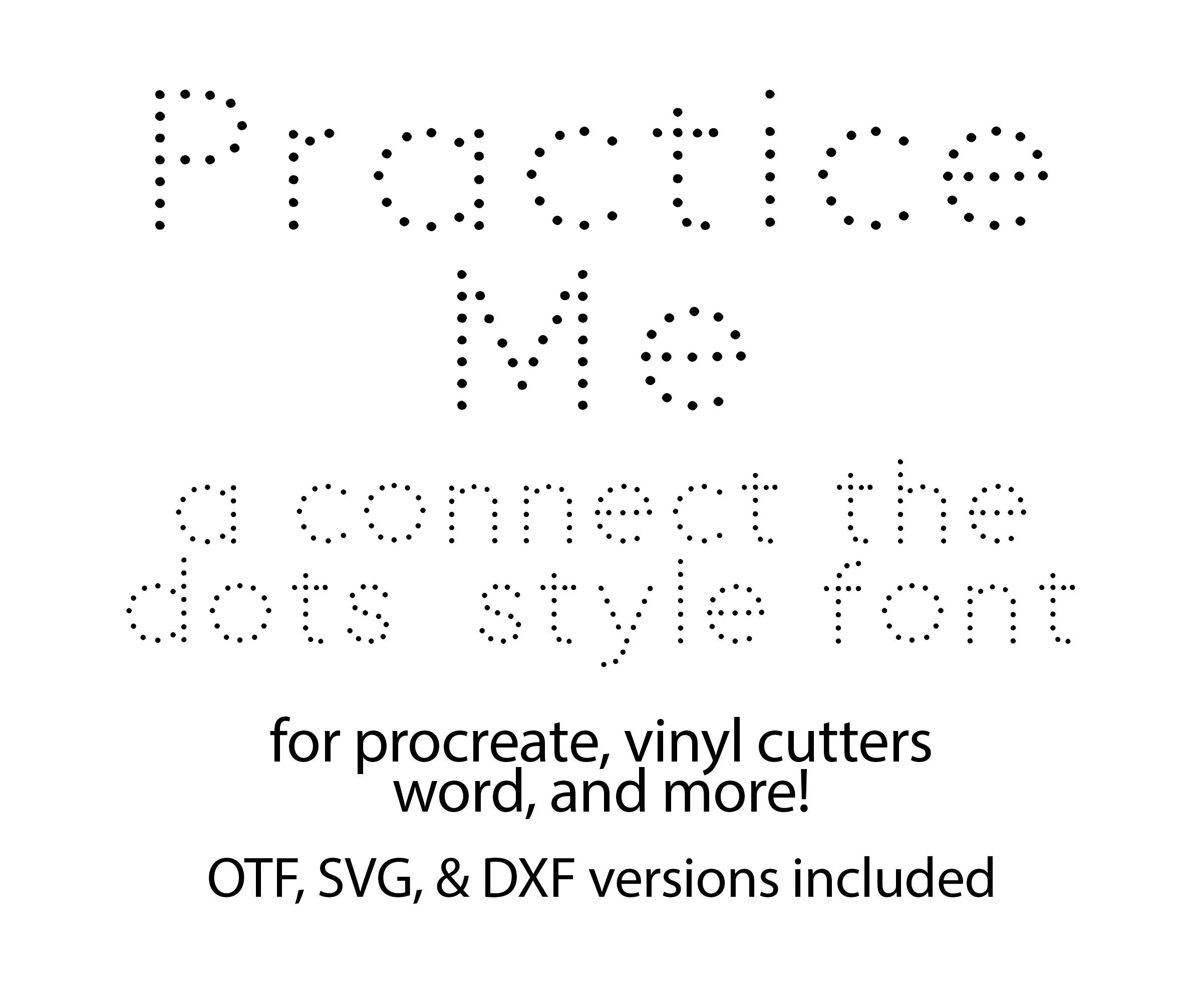 Dot To Dot Font Connect The Dots Font Handwriting Practice Font Preschool Font SVG Font Alphabet Font Cricut Font Silhouette Procreate Font