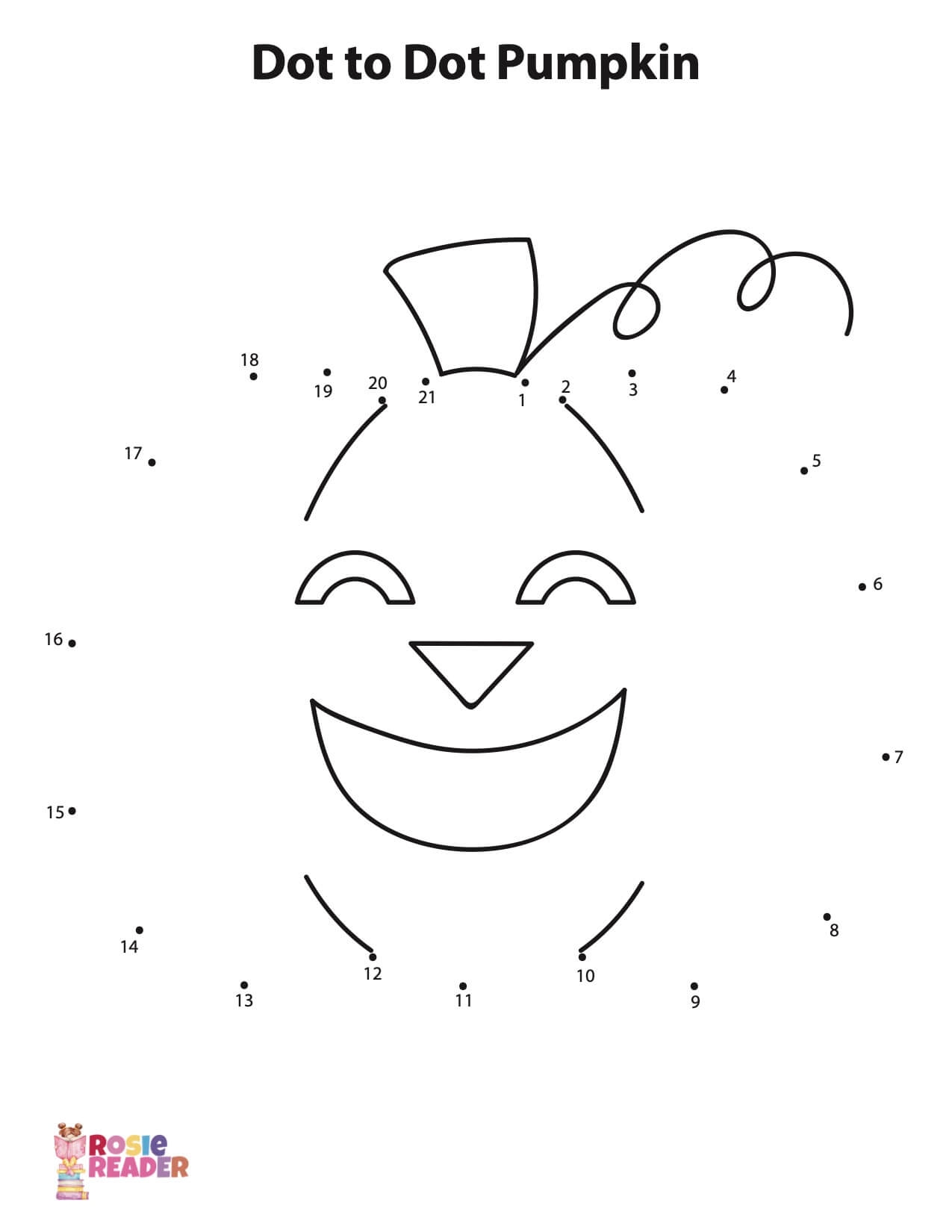 Dot to Dot Pumpkin Reading Adventures For Kids Ages 3 To 5