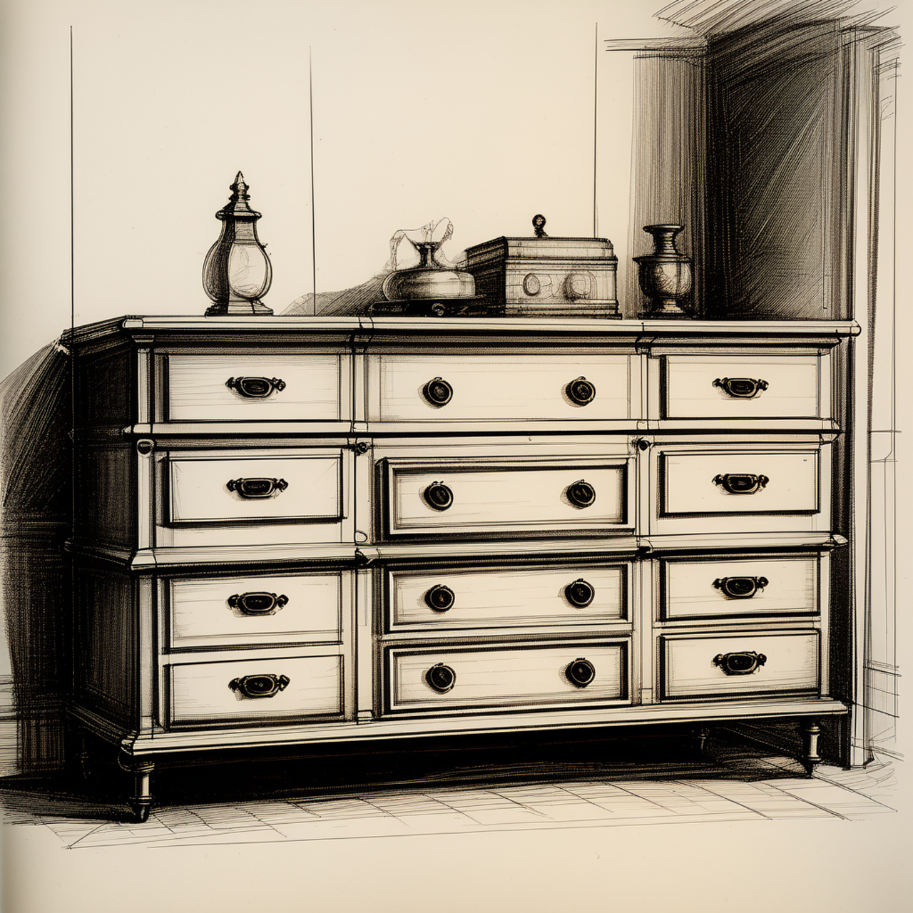 Download Ai Generated Drawer Dresser Royalty Free Stock 
