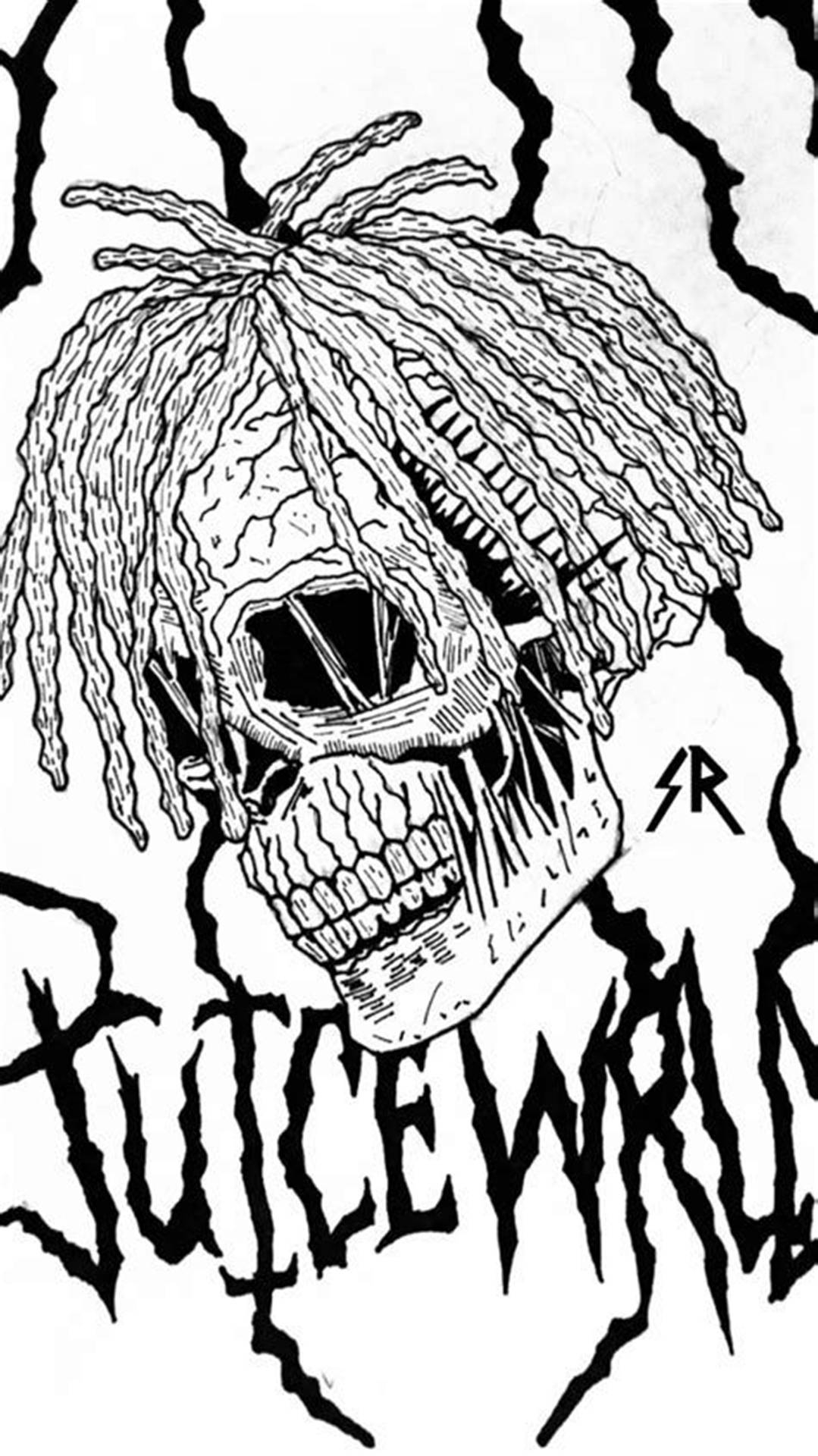 Download Juice WRLD Logo Skull Art Wallpaper Wallpapers