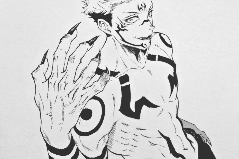 Download Jujutsu Kaisen Sukuna Anime Drawing Wallpaper