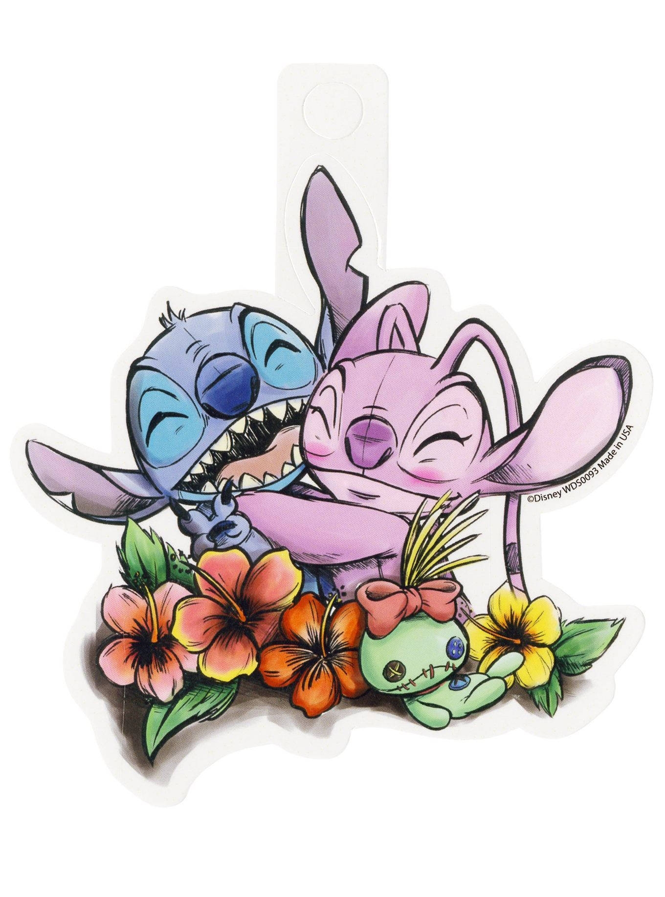 Download Stitch Angel Sketch Wallpaper Wallpapers