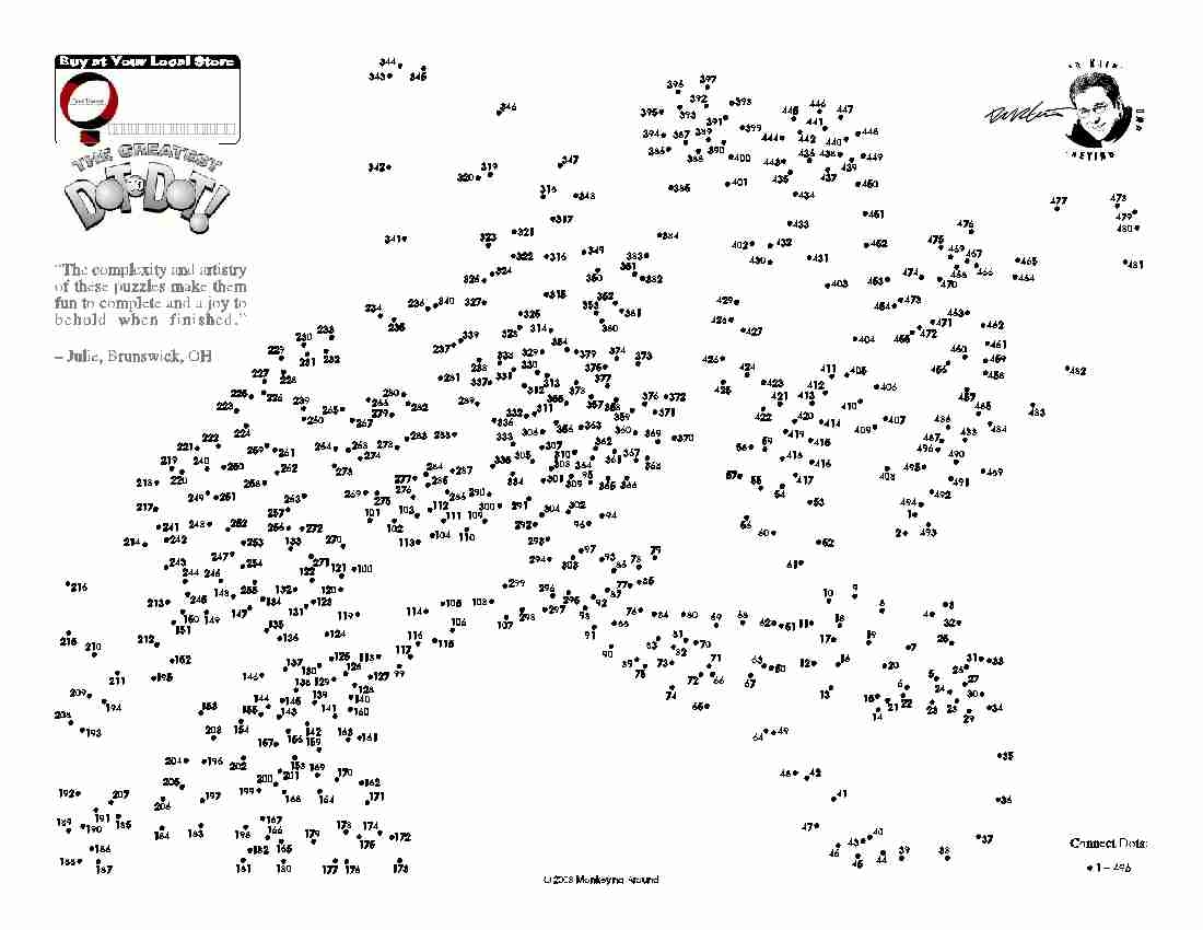 challenging dot to dot free printables