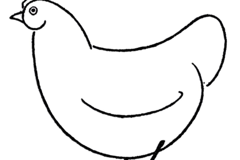 Draw A Chicken Easy 6 Simple Steps The Graphics Fairy