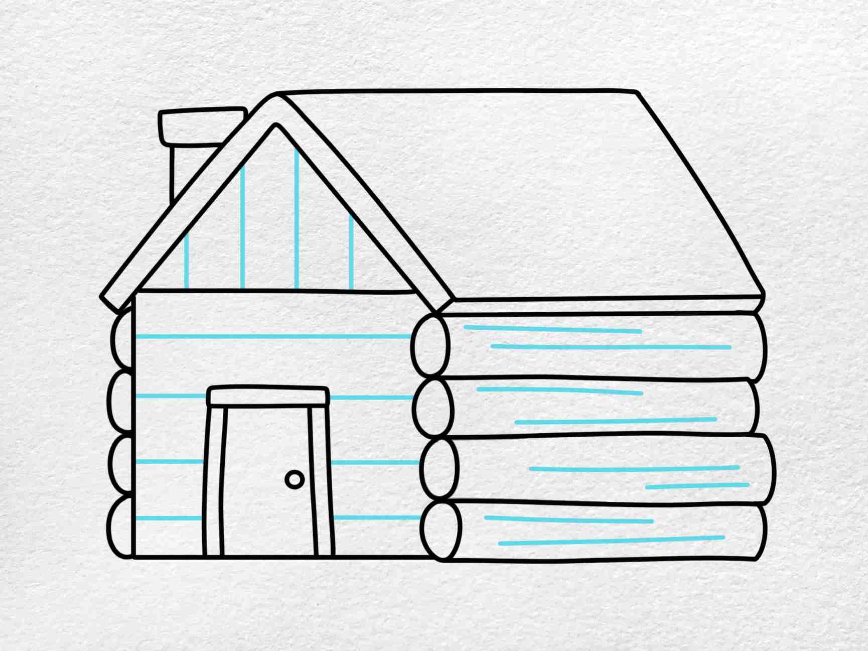 Draw A Log Cabin HelloArtsy