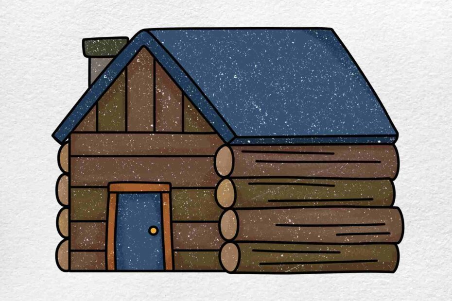 Draw A Log Cabin HelloArtsy