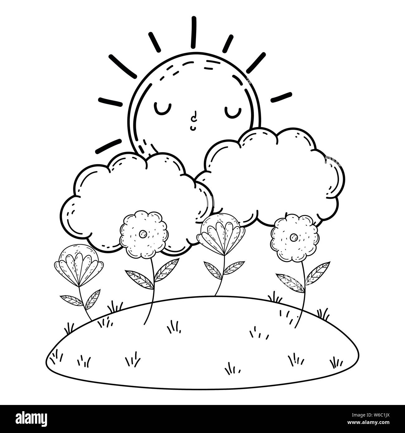 Draw Spring Stock Vector Images Alamy