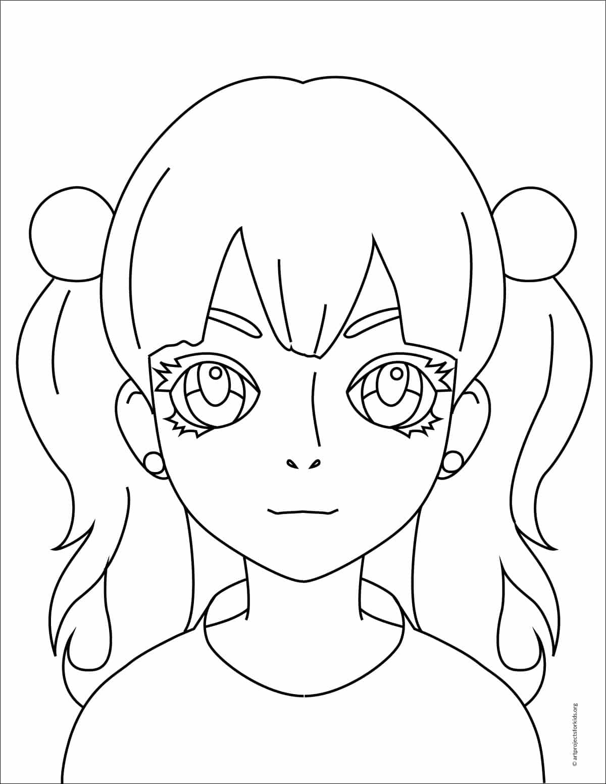 Draw Yourself As An Anime Character Tutorial And Coloring Pages
