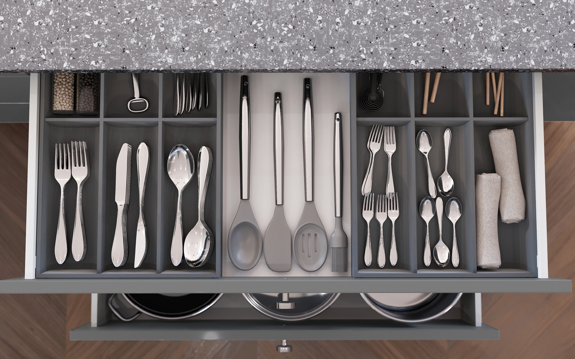 drawer utensil organiser