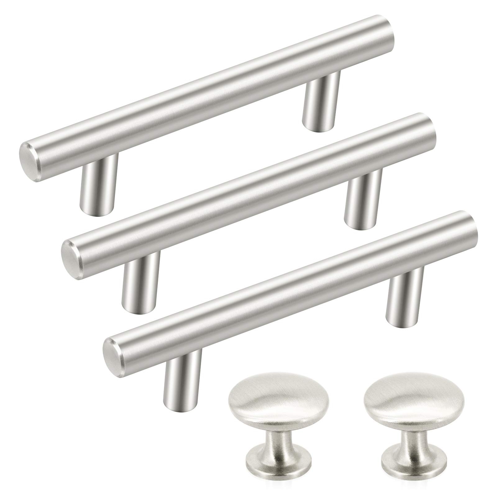 Drawer Pulls And Knobs 36 Pack SUNRIVER Cabinet Handles Brushed Nickel 26 Pack Kitchen Cabinet Pulls 10 Pack Cabinet Knobs 3