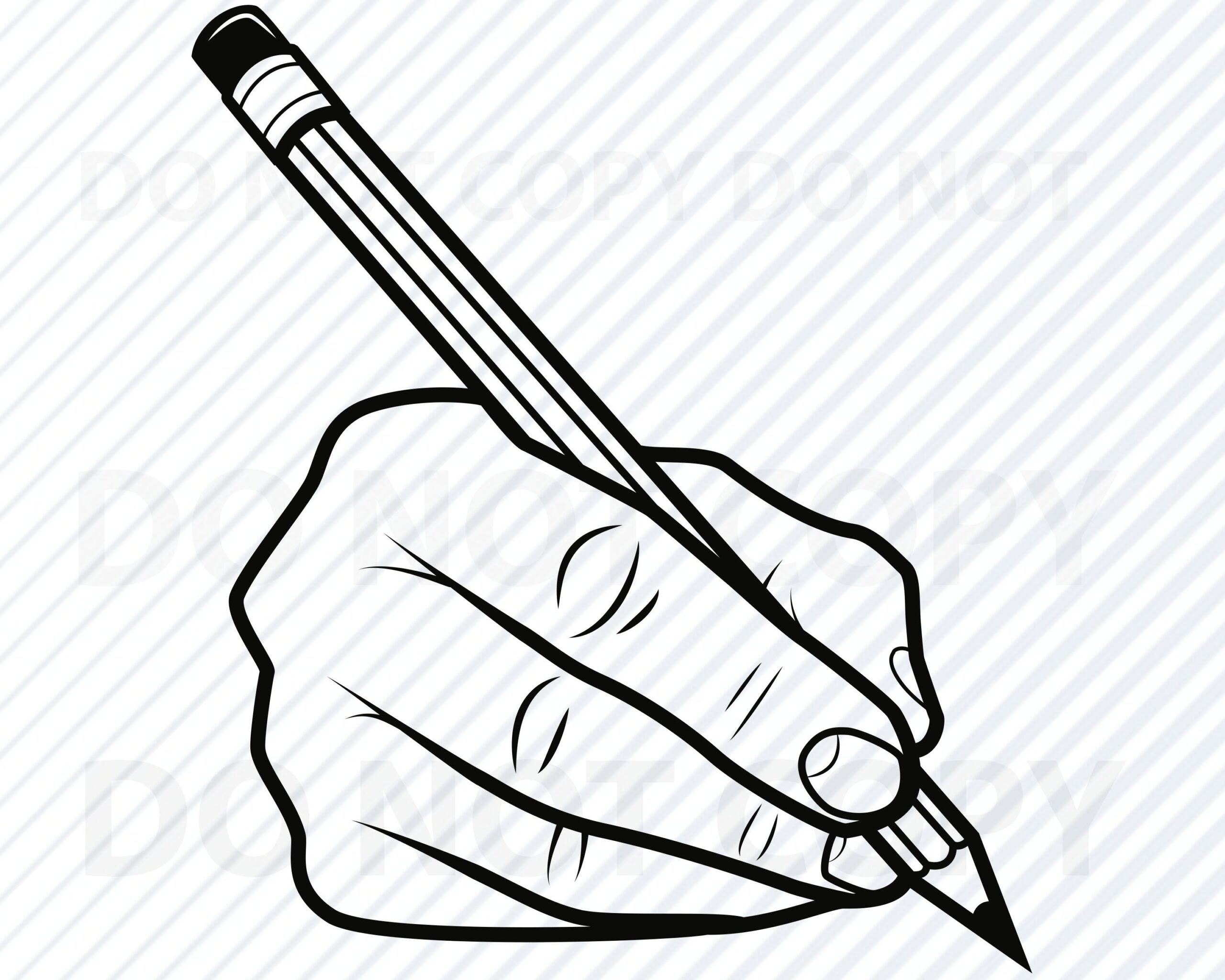 Drawing Hand SVG File Pencil Vector Images Clipart Drawing File Eps Png Dxf Clip Art Writing Pencil Teacher