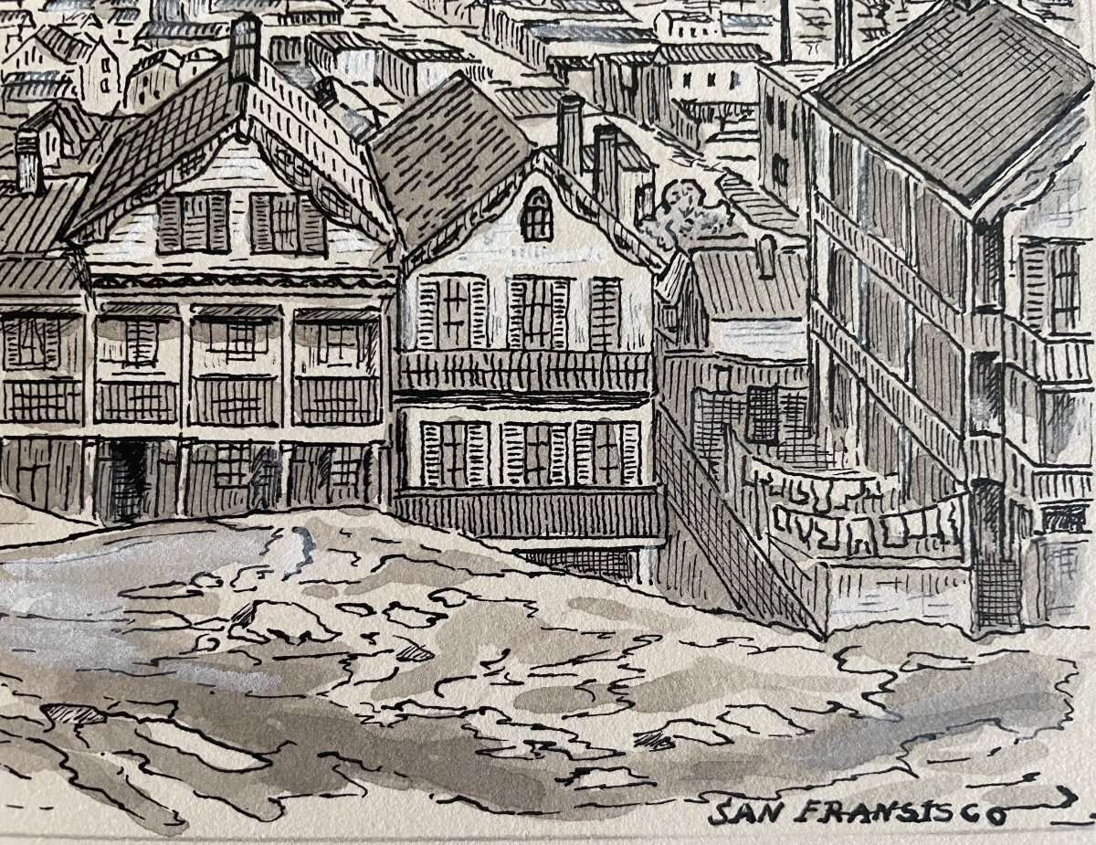Drawing Ink And Wash From The 1900s 