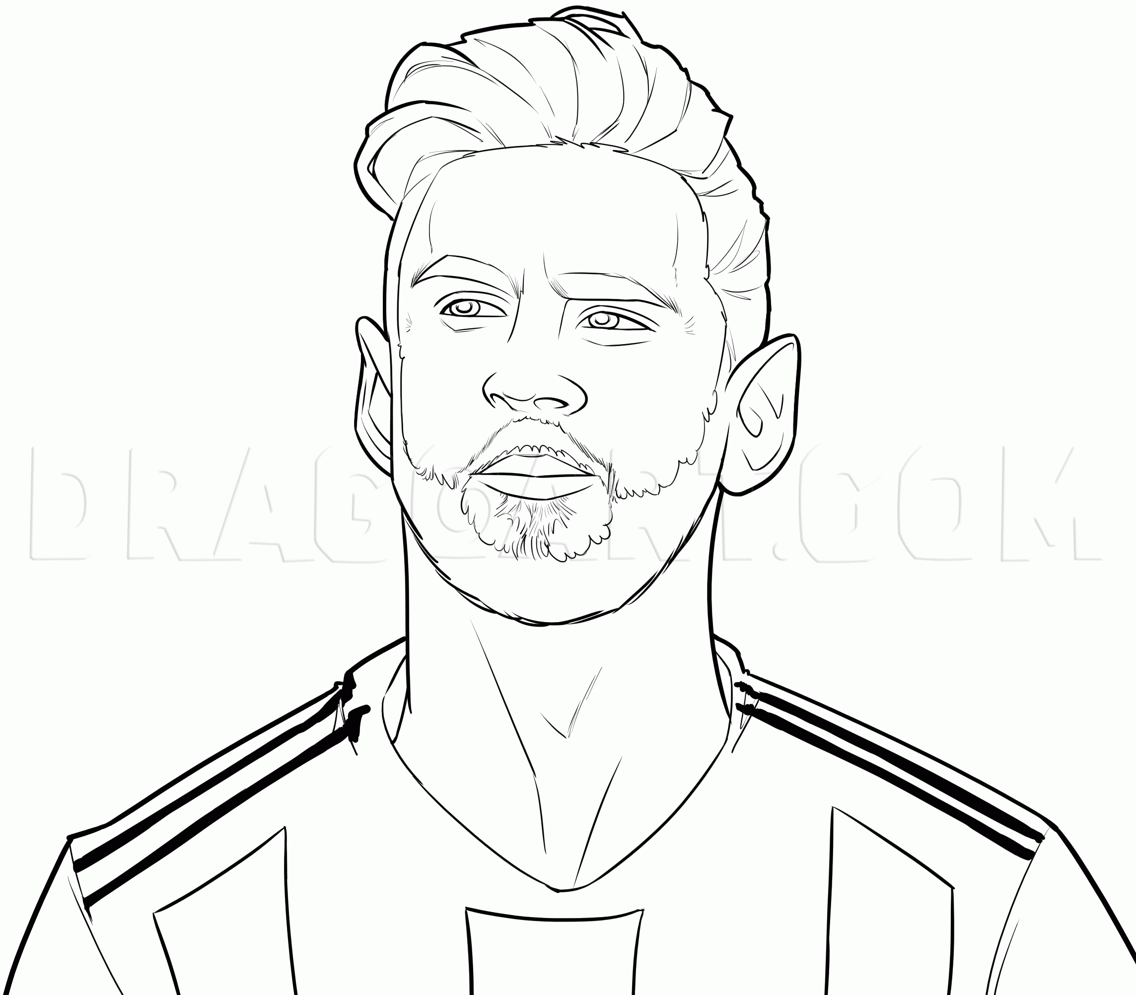 Drawing Lionel Messi Drawing Step By Step By Dawn DragoArt