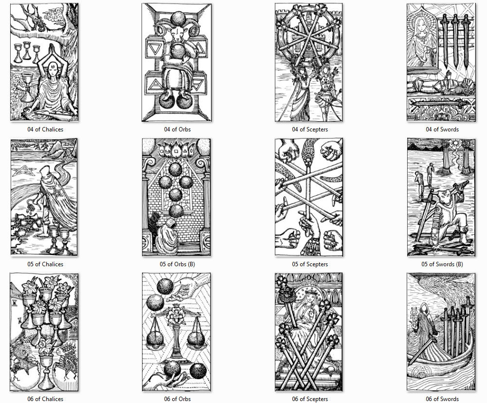 Drawing My Own Tarot Deck Rumination Notes Fours To Aces Benebell Wen