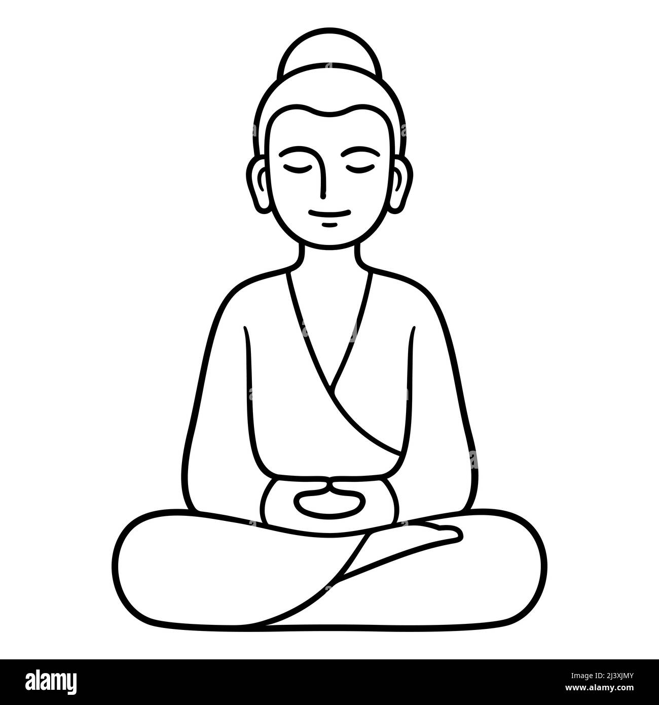 Drawing Of Buddha Stock Vector Images Alamy