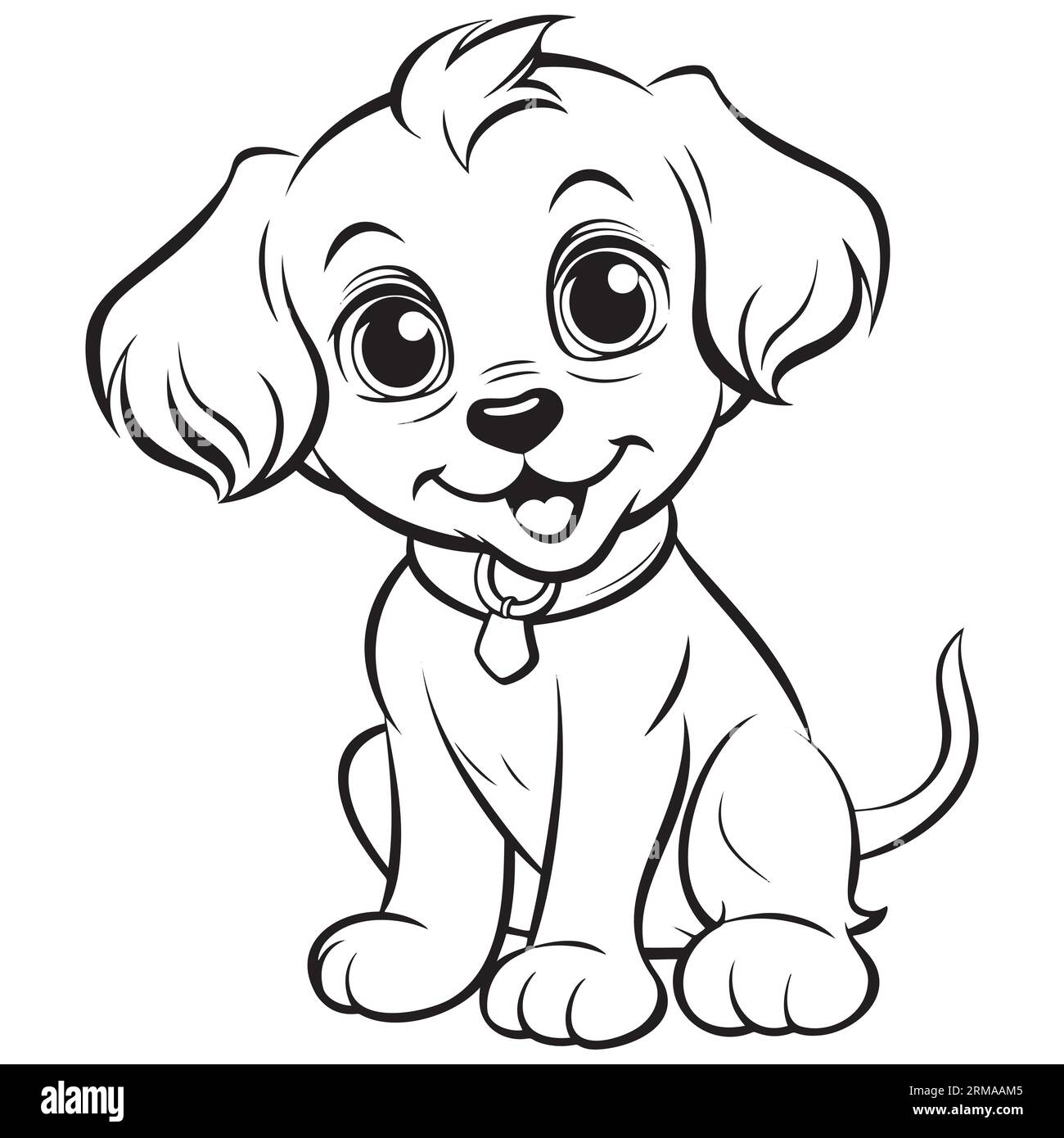 Drawing Of Puppy Black And White Stock Photos U0026 Images Alamy