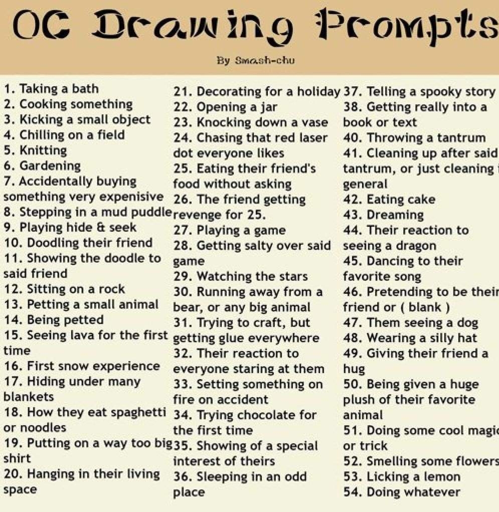 drawing prompts