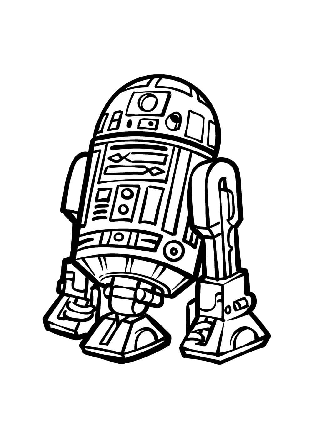 Drawing R2 D2 Coloring Page Download Print Or Color Online For Free