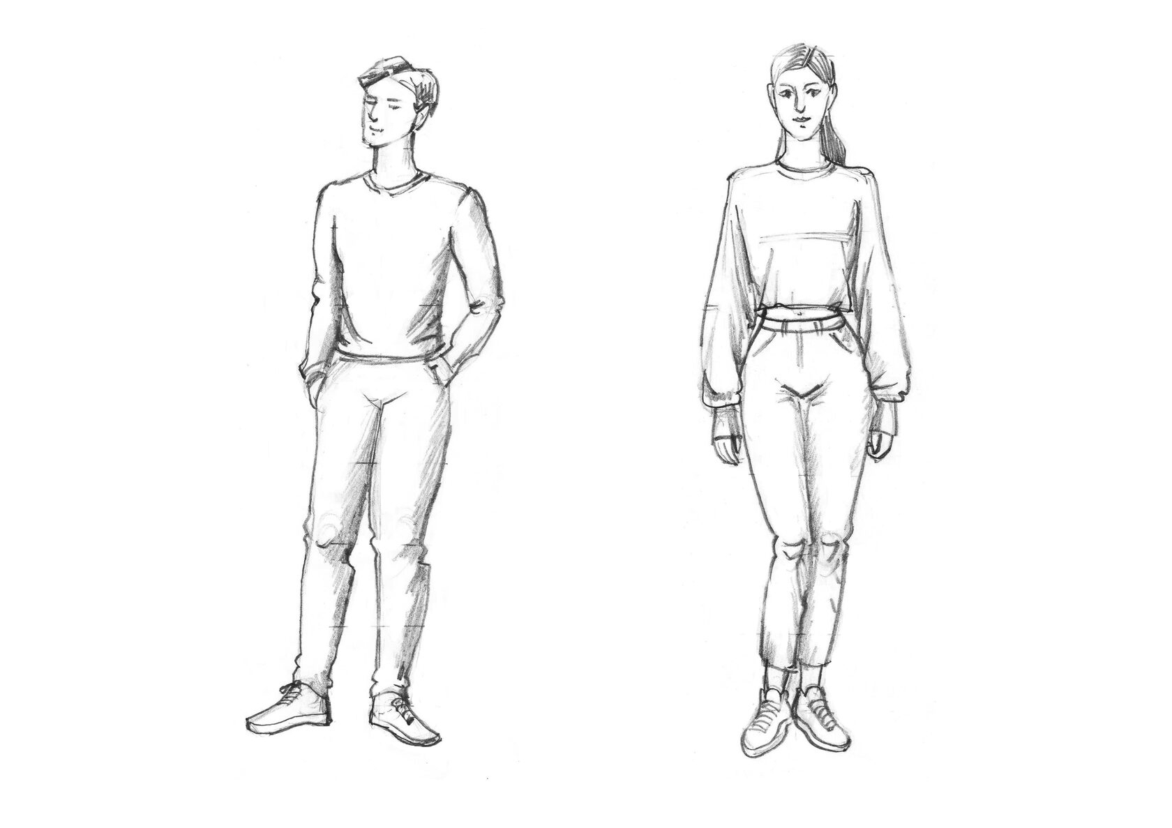 how to draw the human