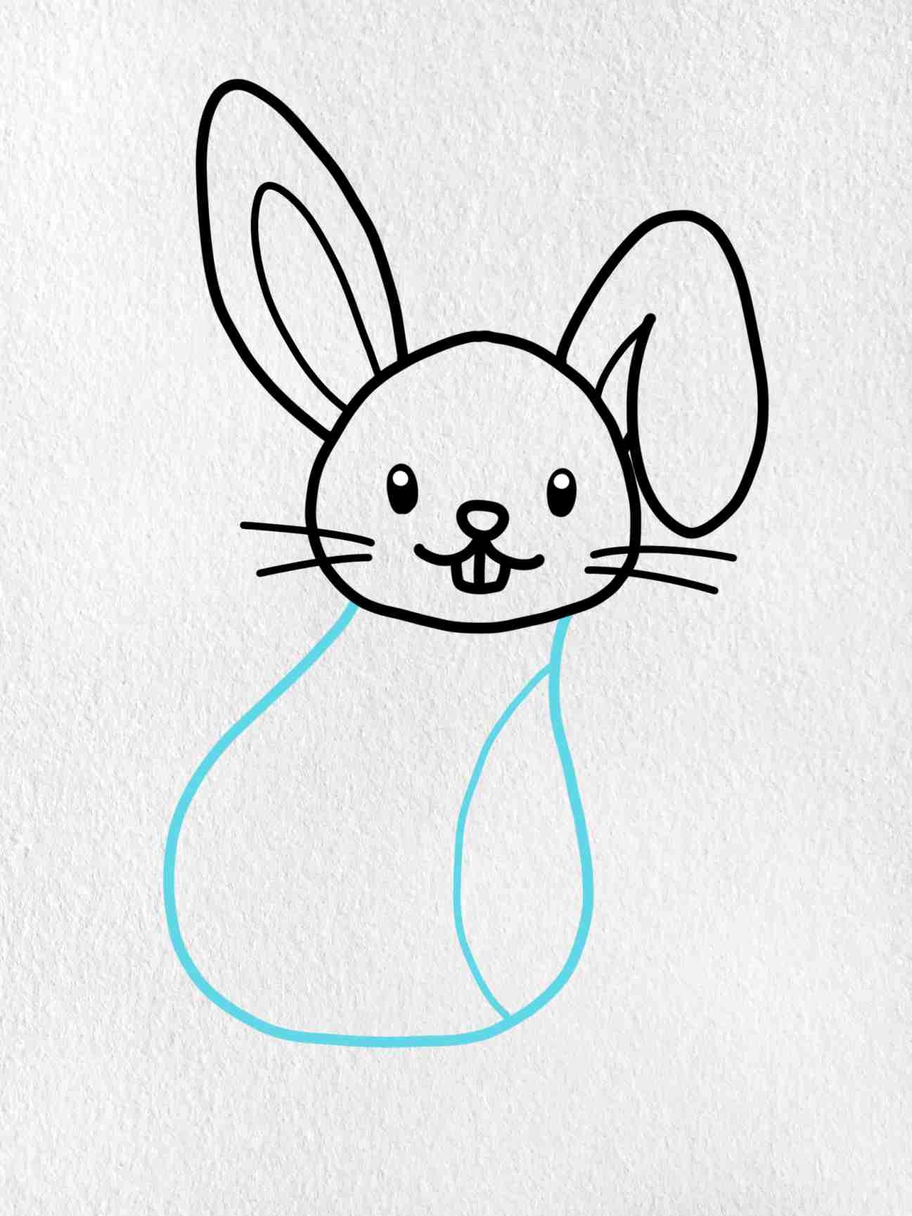 bunny drawing easy
