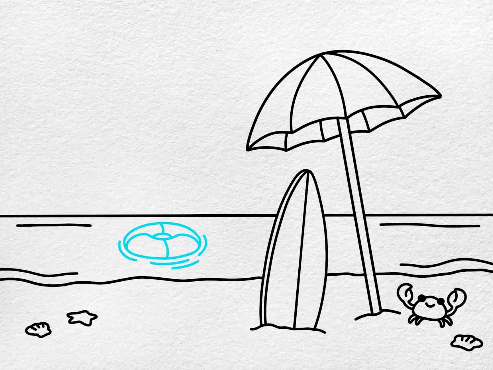 beach drawing
