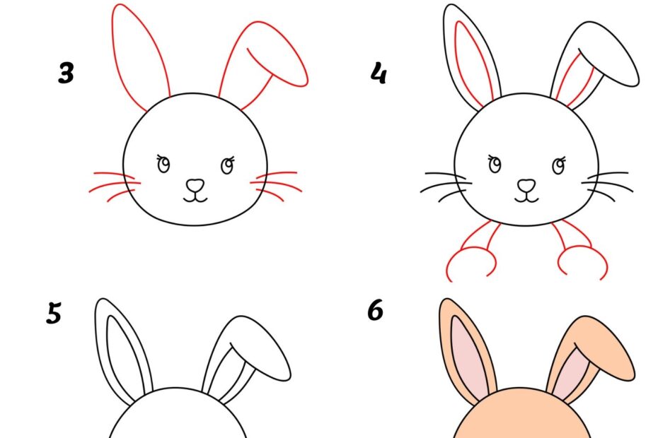 Easy Bunny Drawing How To Draw Tutorial Crafty Morning