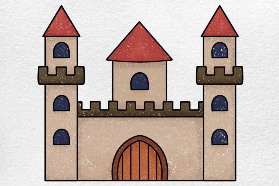 Easy Castle Drawing HelloArtsy