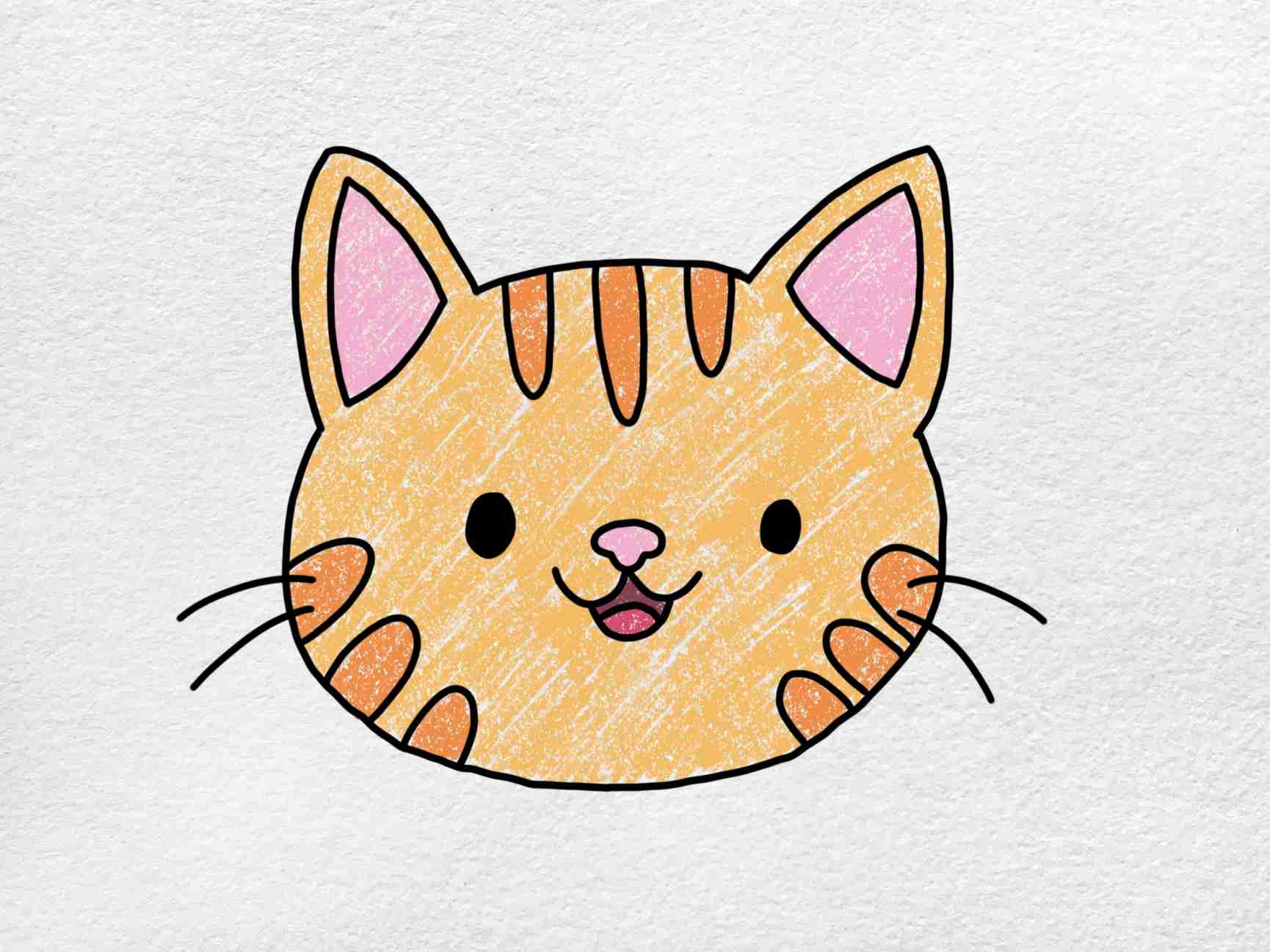 Easy Cat Face Drawing HelloArtsy