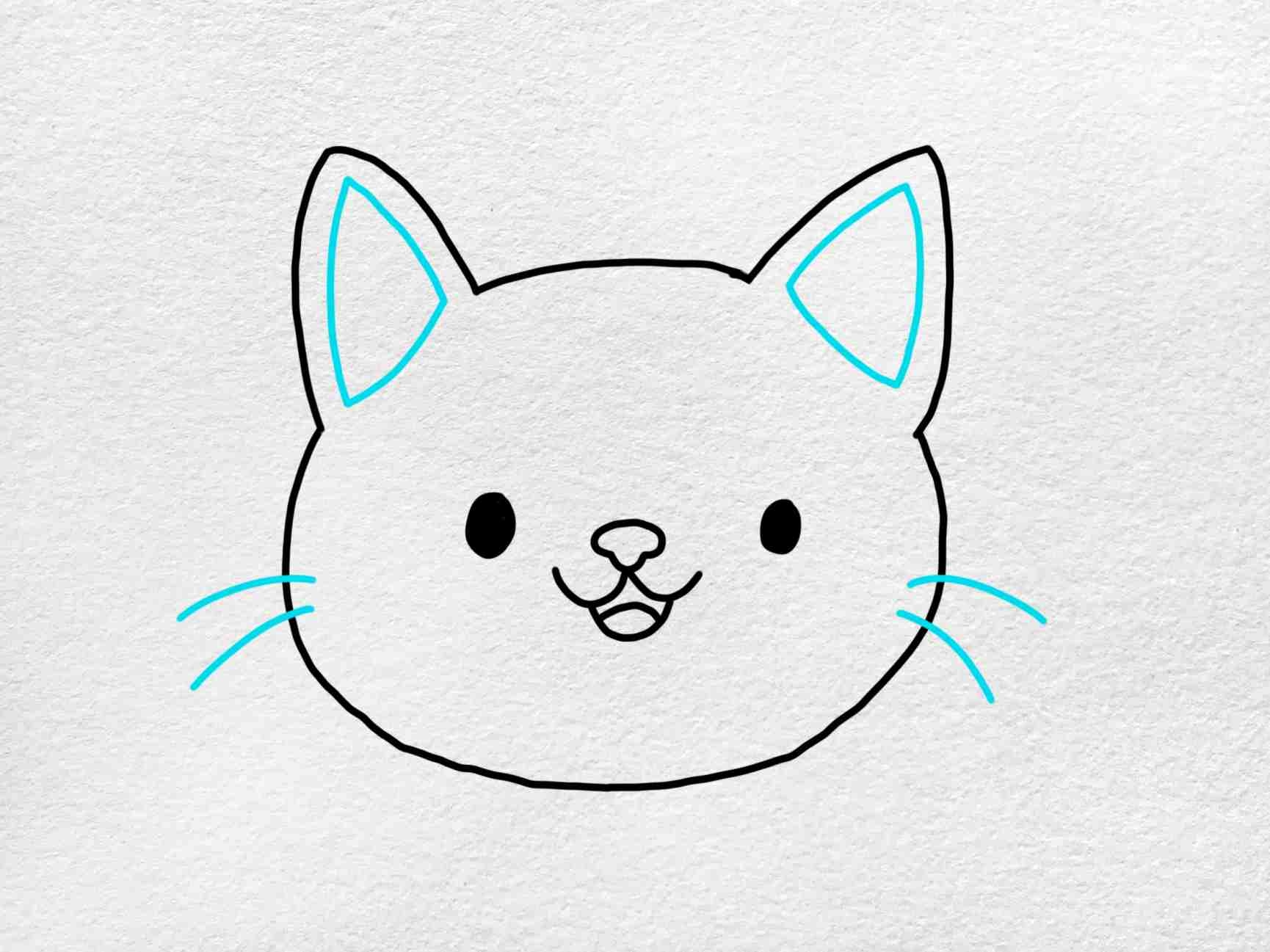 Easy Cat Face Drawing HelloArtsy