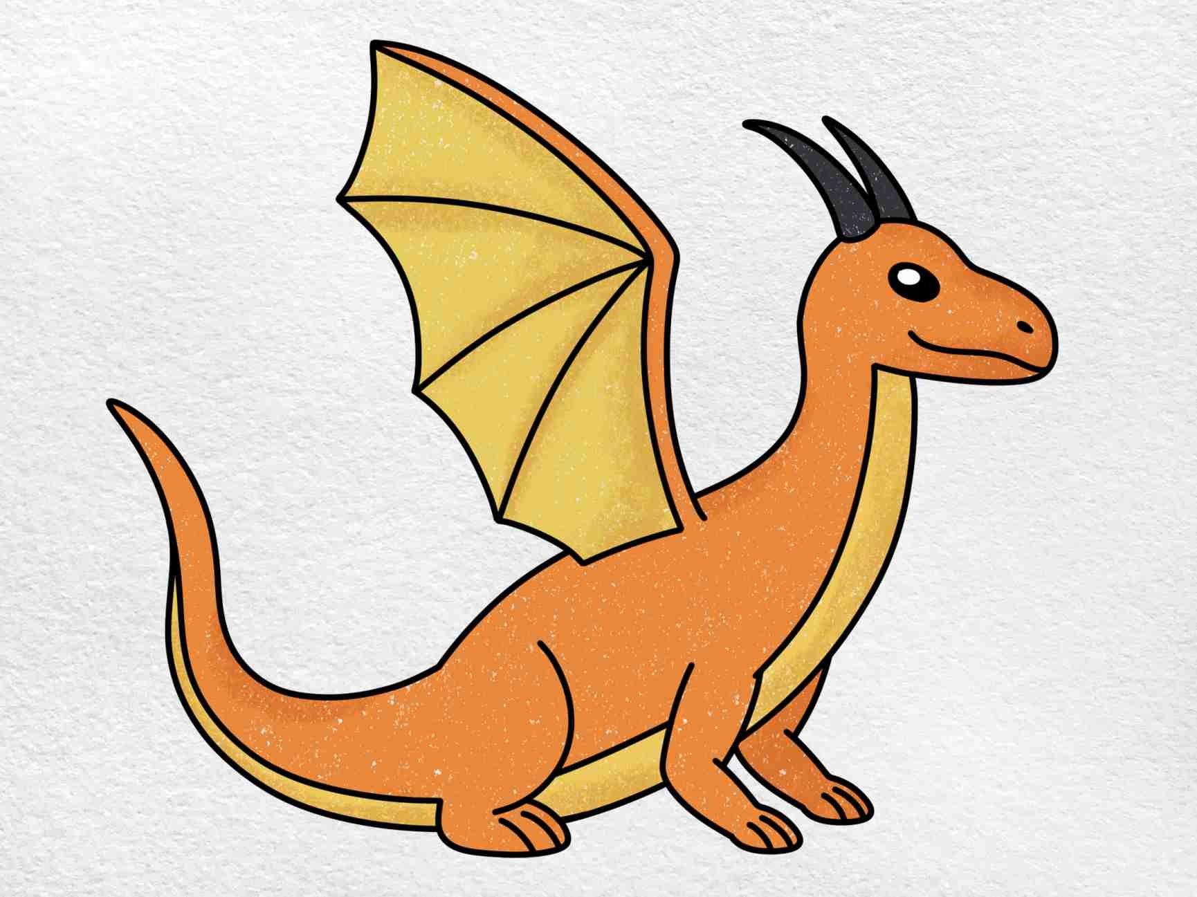Easy Dragon Drawing HelloArtsy