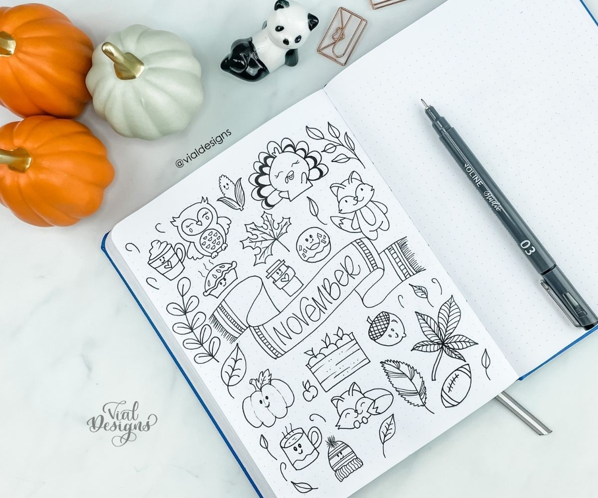 EASY FALL DOODLES IDEAS Vial Designs