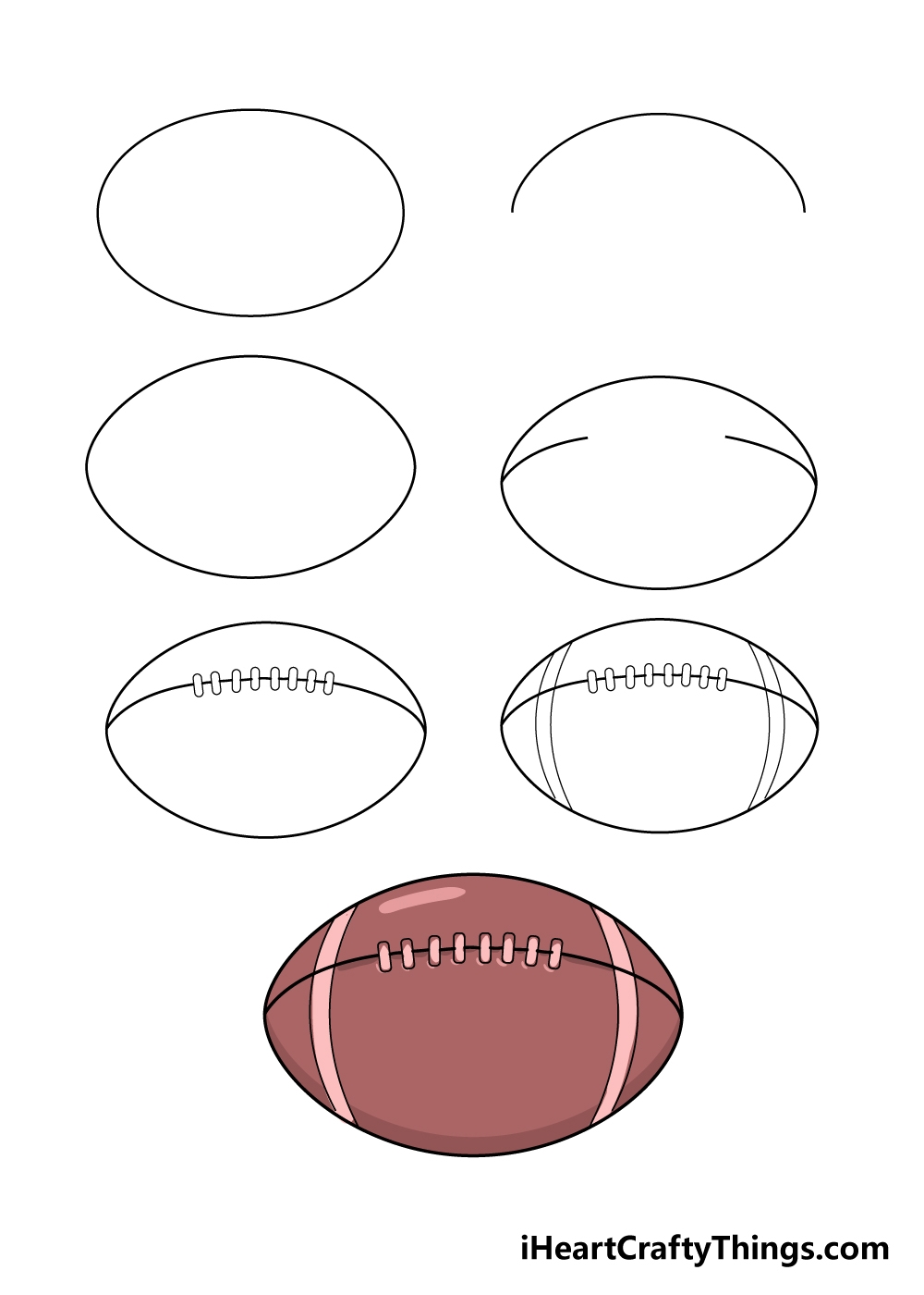 Easy Football Drawing How To Draw A Football Step By Step