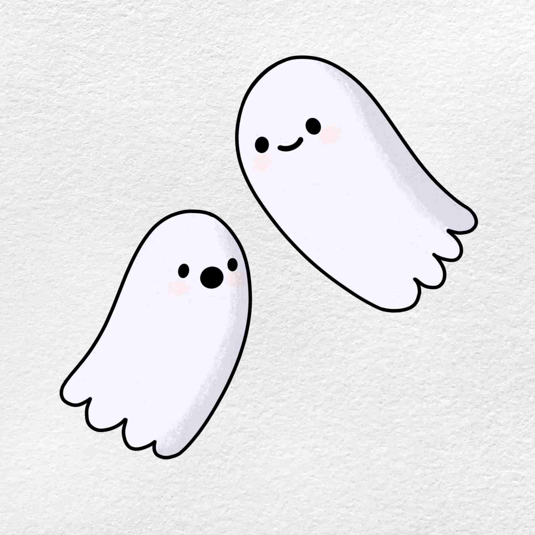 Easy Ghost Drawing HelloArtsy