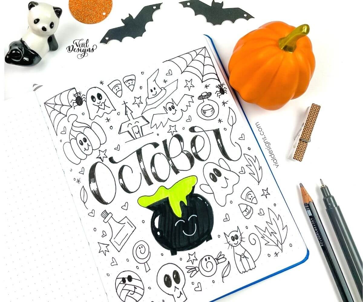 EASY HALLOWEEN DOODLES Vial Designs