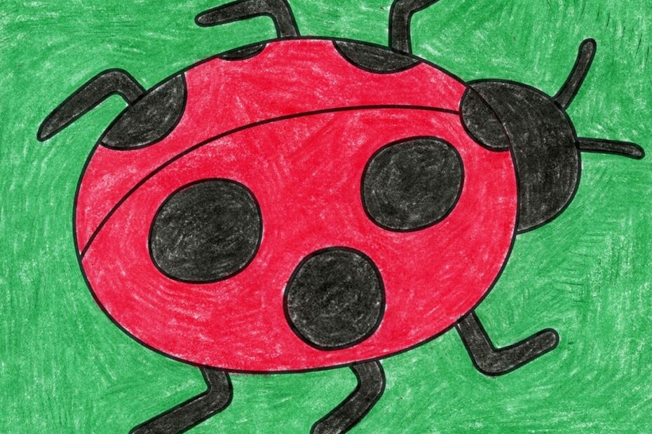 Easy How To Draw A Ladybug Tutorial And Ladybug Coloring Page