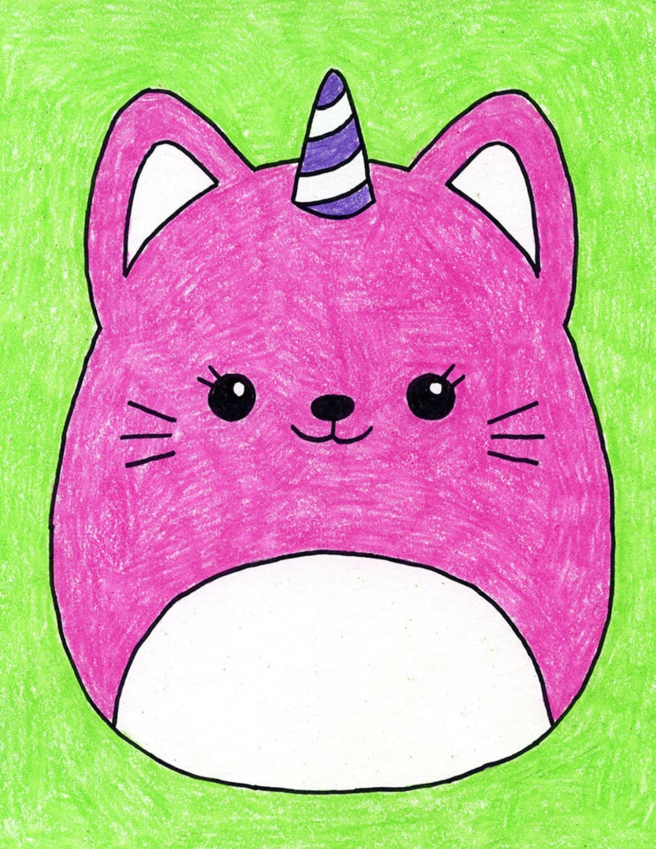 Easy How To Draw A Squishmallow Tutorial Video U0026 Coloring Page