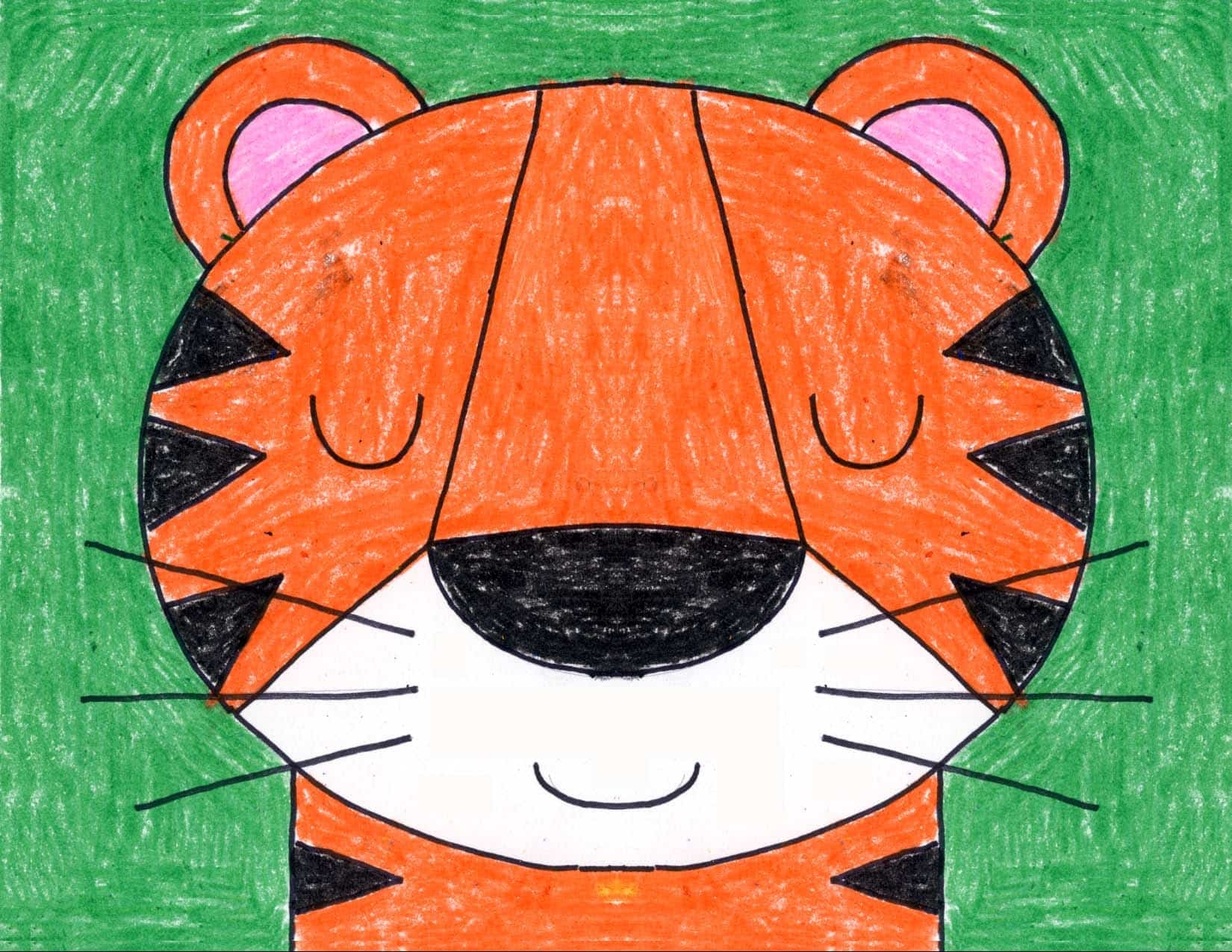 easy drawing tiger