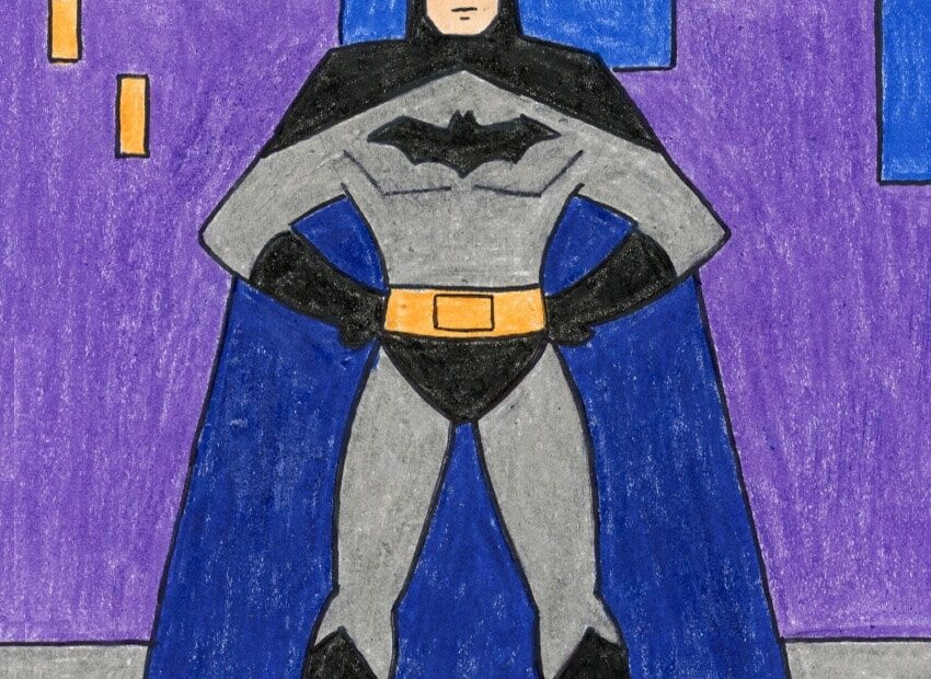 Easy How To Draw Batman Tutorial And Batman Coloring Page