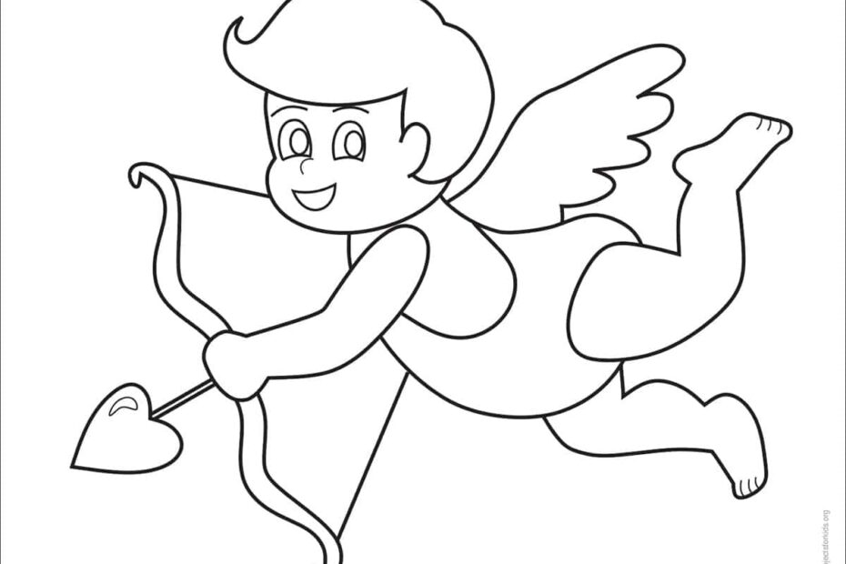Easy How To Draw Cupid Tutorial And Cupid Coloring Page