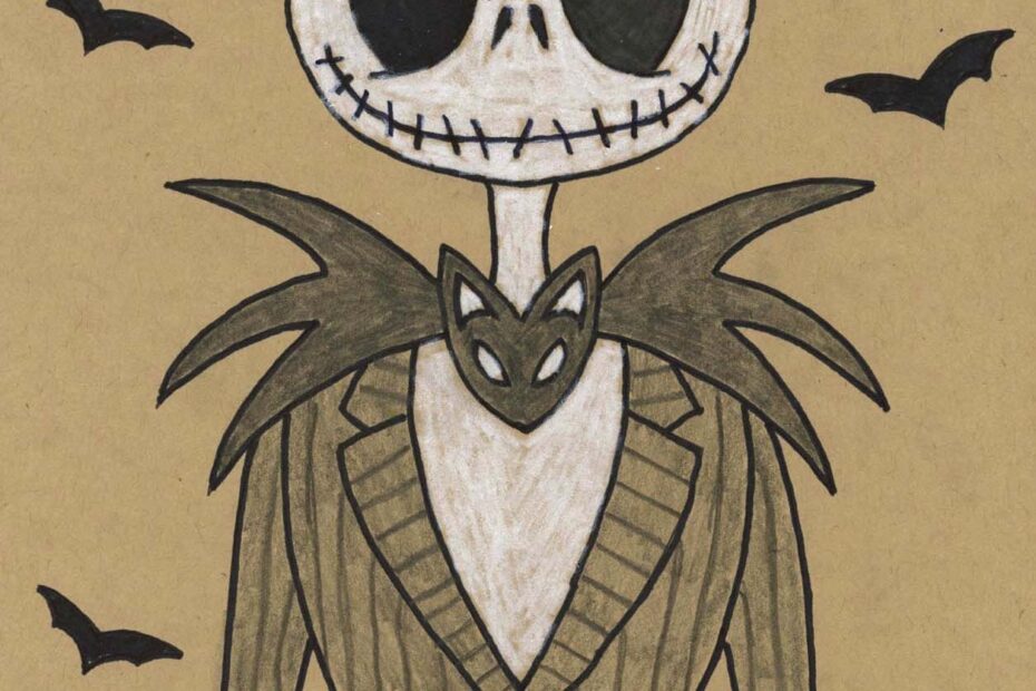 Easy How To Draw Jack Skellington And Jack Coloring Page