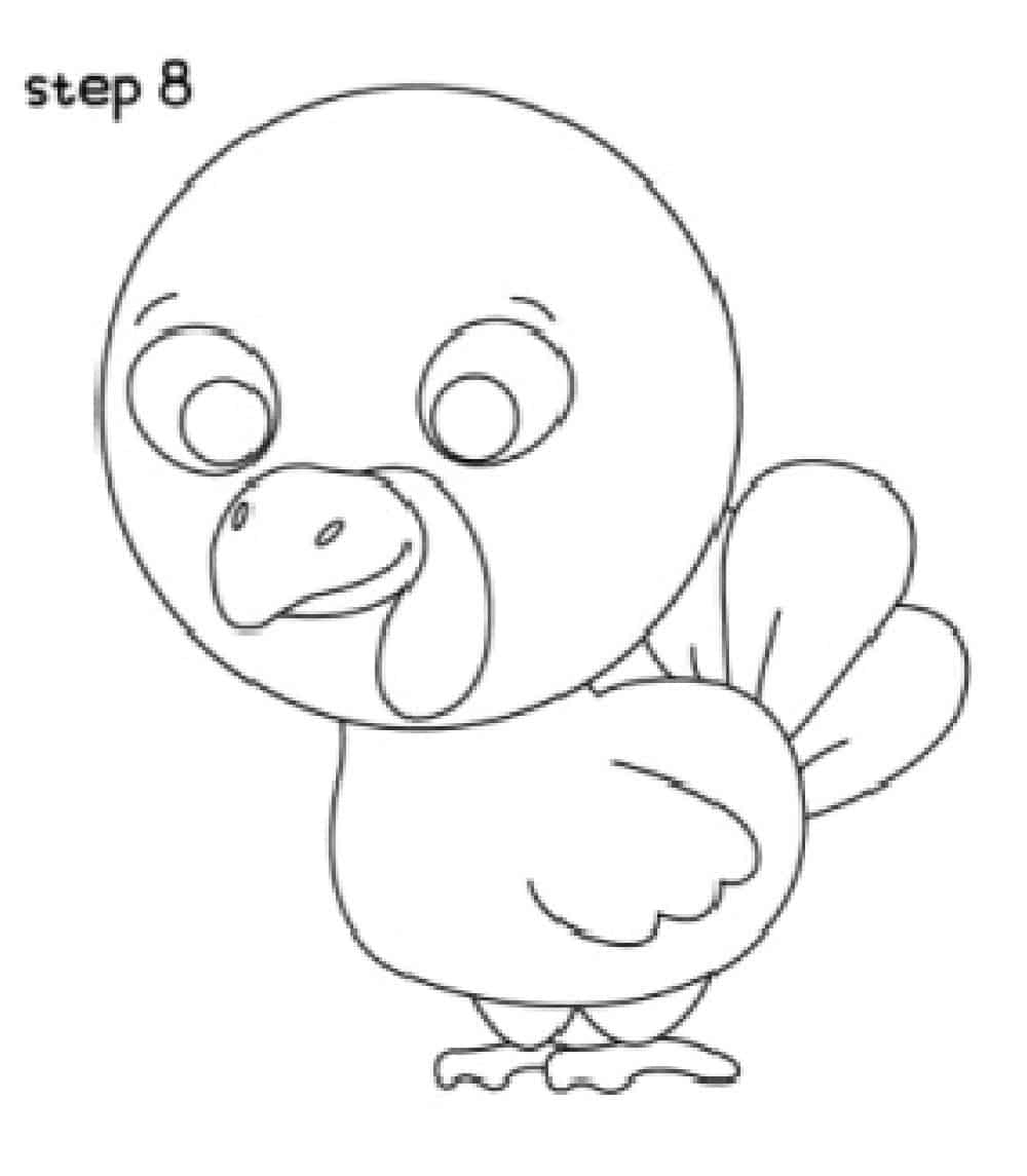 Easy How To Draw Turkey Tutorial Made With HAPPY