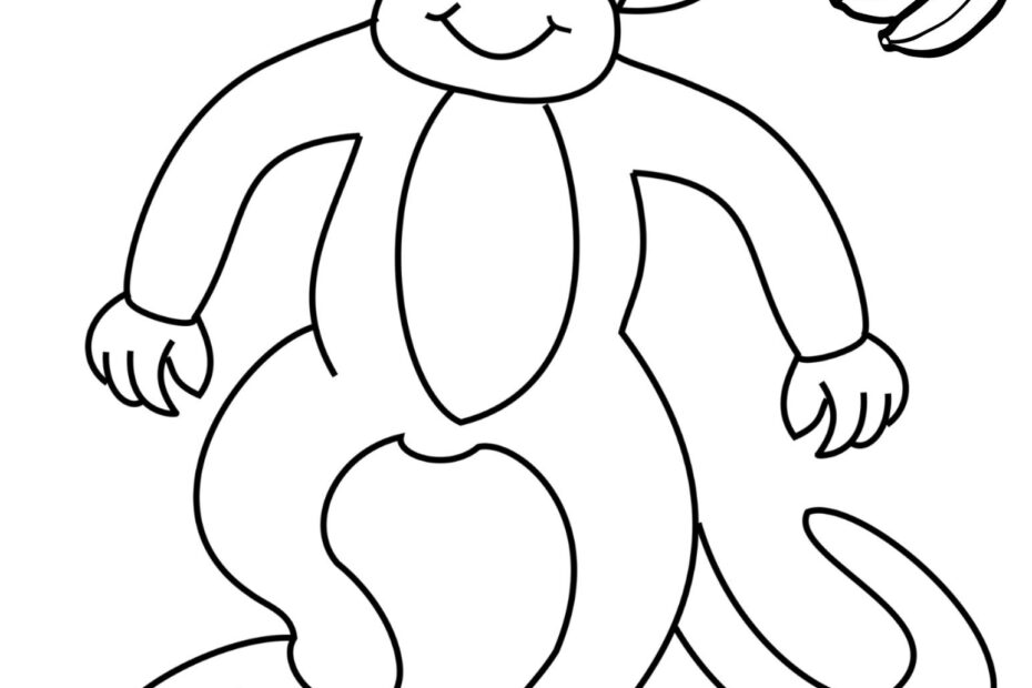 Easy Monkey Drawing Step By Step How To Draw Crafty Morning
